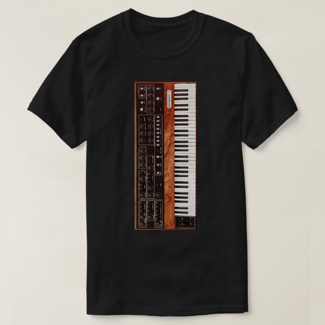 Vintage 70s Keyboard Synthesizer T-Shirt (Design Front)