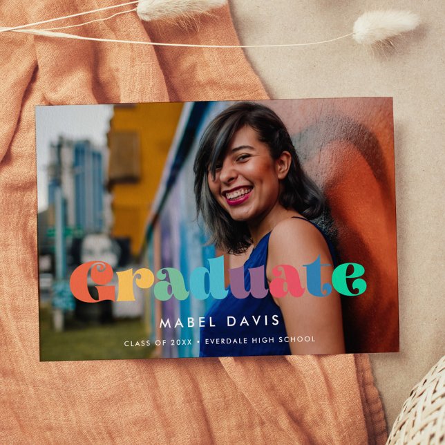 Vintage 70s Photo graduation Announcement (Creator Uploaded)