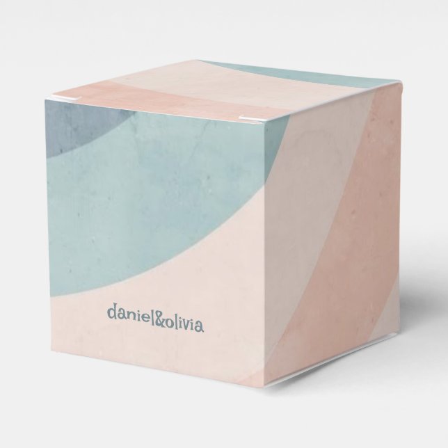 Vintage 70s Rainbow Wedding Favour Box (Front Side)