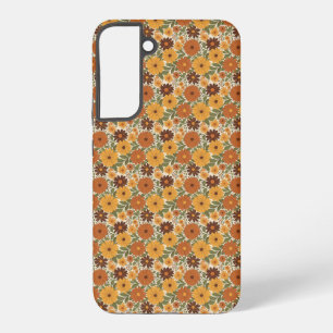 vintage 70s styled floral/flower samsung galaxy case