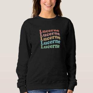 Vintage 70's Switzerland Hippie City - Retro Lucer Sweatshirt