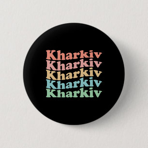 Vintage 70's Ukraine Hippie City - Retro Kharkiv  6 Cm Round Badge
