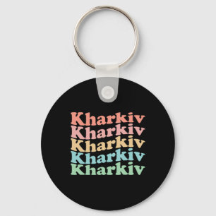 Vintage 70's Ukraine Hippie City - Retro Kharkiv Key Ring
