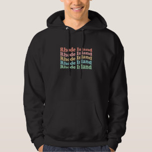 Vintage 70's USA Hippie State Retro Rhode Island Hoodie