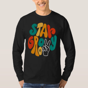 Vintage 70s Vibes Peace Hippie Stay Groovy T-Shirt