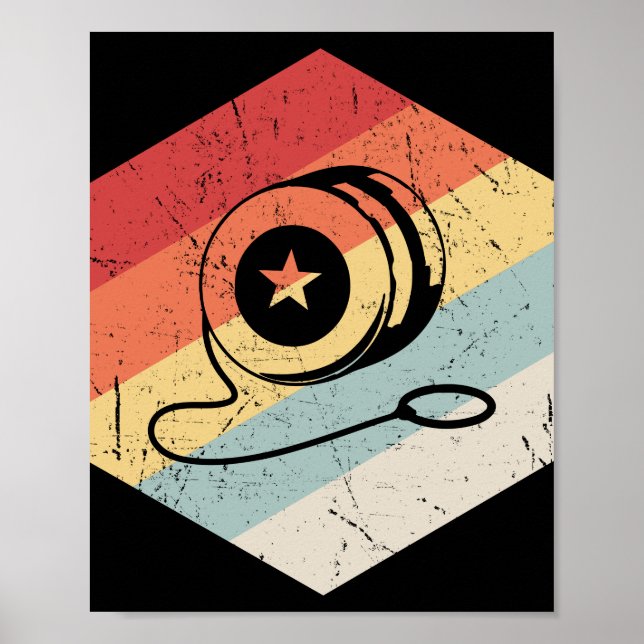 Vintage 70's Yoyo Colourful Retro Poster (Front)