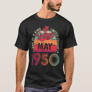 Vintage 72nd Birthday Awesome Since May 1950 1 T-Shirt