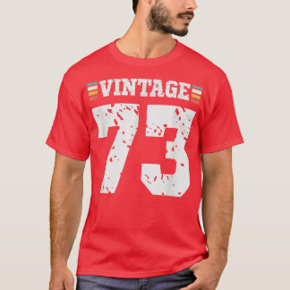Vintage 73 Year Old Happy 73rd Birthday Fun Sports T-Shirt