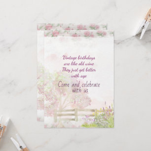 Vintage 75th Birthday Party Invitation