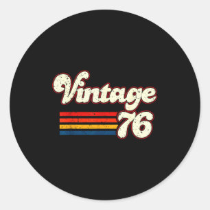 Vintage 76 Happy 50th Birthday Classic Round Sticker