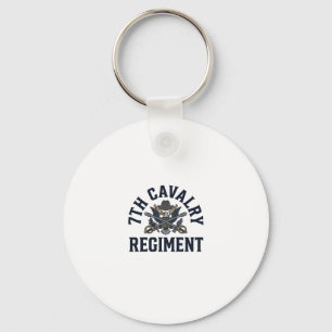 Vintage 7th Cavalry Regiment Chest Print Design_1 Key Ring