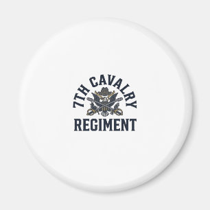 Vintage 7th Cavalry Regiment Chest Print Design_1 Magnet