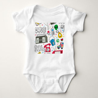 Vintage 80's 90's doodle collection. baby bodysuit