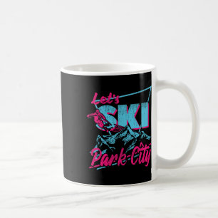 Vintage 80s 90s Skiing Clothing Retro Park City Sk Coffee Mug