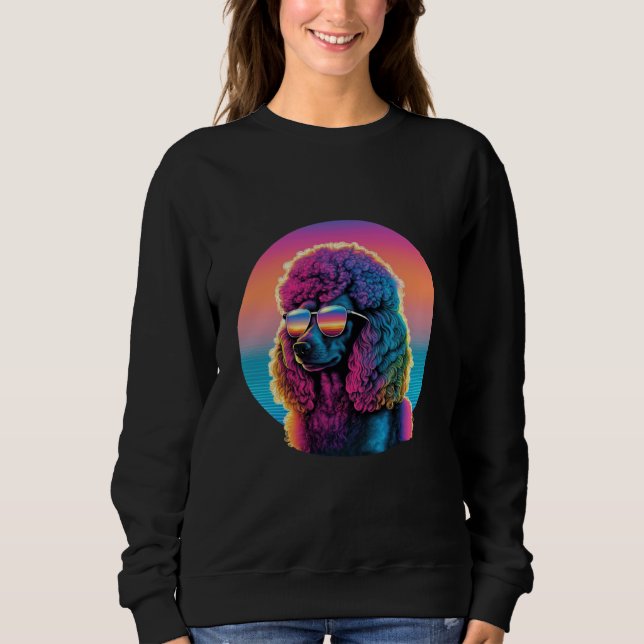 Vintage 80s Aesthetic with Poodle 1 Sweatshirt (Front)