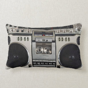 Vintage 80s Boombox Ghettoblaster Lumbar Cushion