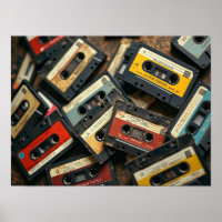 Vintage 80s Cassette Tape Retro Audio Nostalgia
