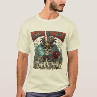 Vintage 80s Psychedelic Skeleton  T-Shirt
