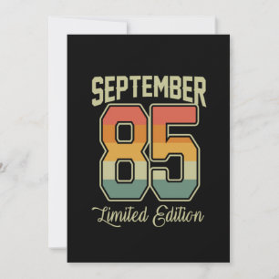 Vintage 80s September 1985 35th Birthday Gift Idea Invitation
