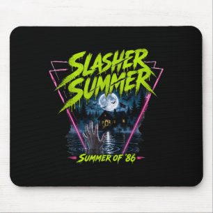 Vintage 80s Summer Halloween Funny Slasher Summer Mouse Pad