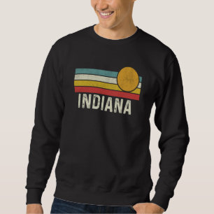 Vintage 80s Sunset Summer Retro Style Indiana USA Sweatshirt