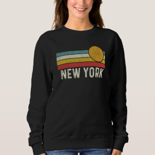 Vintage 80s Sunset Summer Retro Style New York USA Sweatshirt