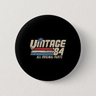 Vintage 84 Retro 41st Birthday Top For Men 1984 Da 6 Cm Round Badge