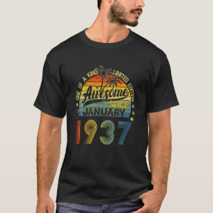 Vintage 85 Years Old January 1937 Decorations 85Th T-Shirt