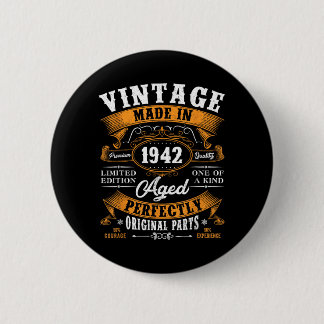 Vintage 85th Birthday Gifts Men Women Funny 1942 6 Cm Round Badge