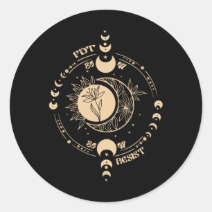 Vintage 86 47 Trump Celestial Moon President Classic Round Sticker