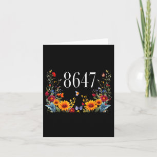 Vintage 86 47 Trump Flower Funny Trump President 8 Card