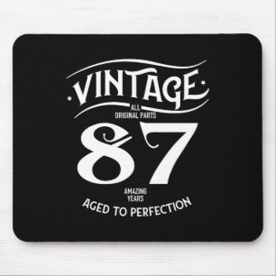 Vintage 87 Amazing Years Funny 87th Birthday Perfe Mouse Pad