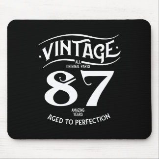 Vintage 87 Amazing Years Funny 87th Birthday Perfe Mouse Pad