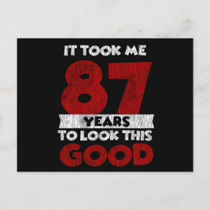 Vintage 87 Years Old Funny 87th Birthday Gift Postcard