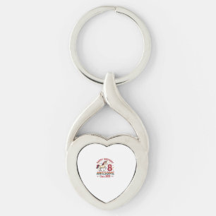Vintage 8 Awesome Since 2018 Unicorn Birthday Rain Key Ring