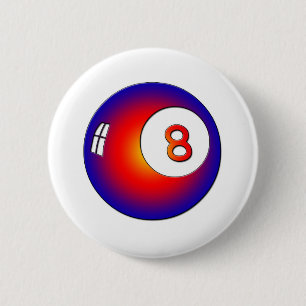Vintage 8 Ball 6 Cm Round Badge