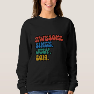 Vintage 8th Birthday Awesome Since July 2014 8 Yea Sweatshirt