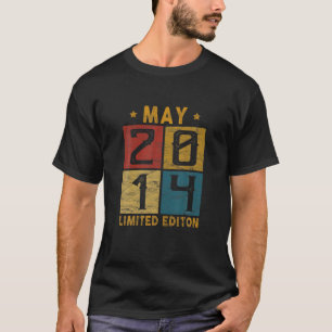 Vintage 8Th Birthday May 2014 Born In 2014 8 Yrs O T-Shirt