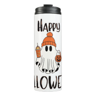 Vintage 90s Boo Pumpkin Halloween Spooky Season Thermal Tumbler