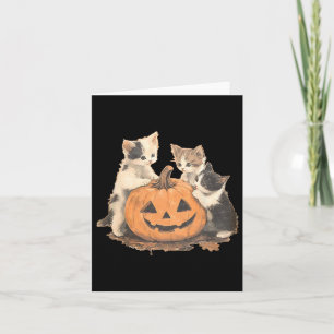 Vintage 90s Cat Halloween Card