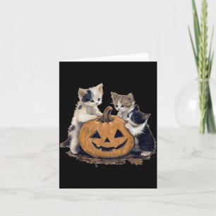 Vintage 90s Cat Halloween Retro Halloween Vintage Card