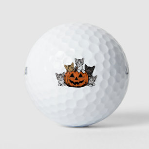 Vintage 90s Cat Halloween Retro Spooky Season Golf Balls