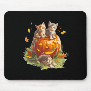 Vintage 90s Cat Pumpkin Halloween For Men Women Bo Mouse Pad
