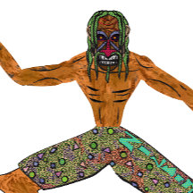 Vintage 90s Cheeky Tiki Surfing Retro Cartoon