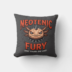 Vintage 90s Heavy Metal Axolotl Band Tour Parody Cushion