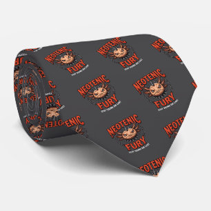 Vintage 90s Heavy Metal Axolotl Band Tour Parody Tie