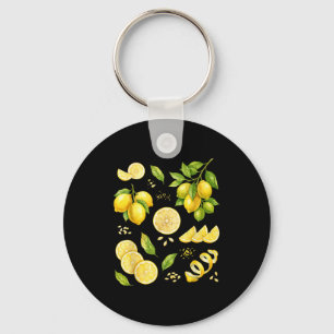 Vintage 90s lemon botanical summer vibes gardening key ring