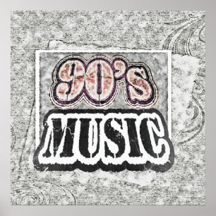 Vintage 90's Music - Poster