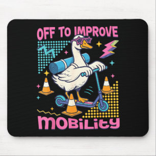 Vintage 90s Physical Therapist Goose Graphic Art Mouse Pad