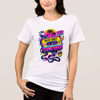 Vintage 90s Retro Cassette Cosmic Sci-Fi Women's T Tri-Blend Shirt